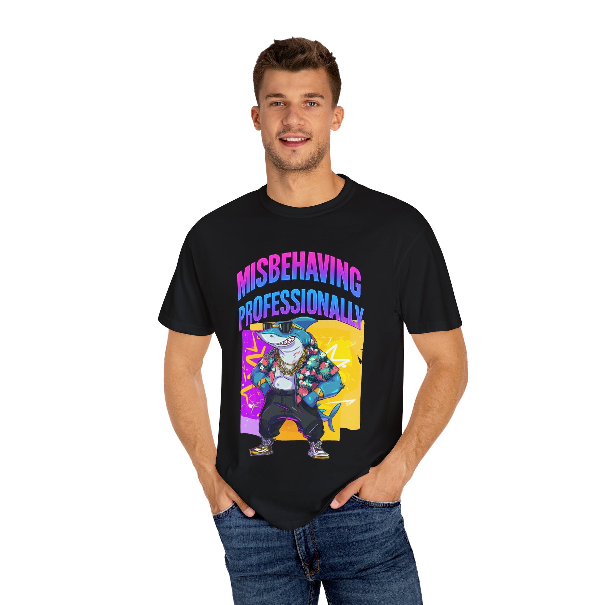 "Misbehaving professionally" - Epic Shark Graphic - Unisex T-shirt